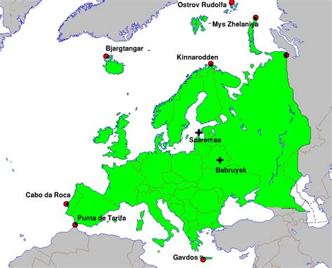 Extreme points of Europe .